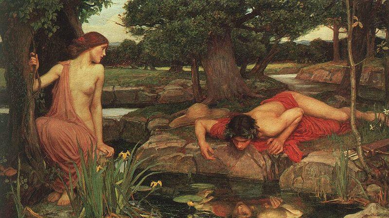 John William Waterhouse Echo and Narcissus. oil painting picture